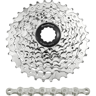 Spanninga sunrace combipack csm66 8v 11-32t met ketting cnm84