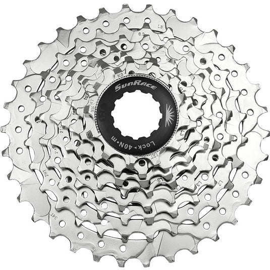 Spanninga sunrace cassette csm66 8v 11-34t nikkel zilver (10st)