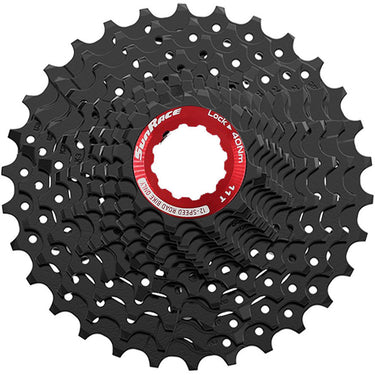 Sunrace cassette csrz800 12v 11-36t zwart rood