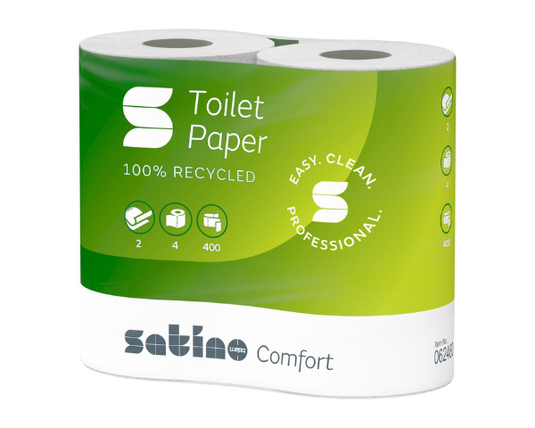 Satino toiletpapier recycled 2-laags 400 vel (40x 400 vel)
