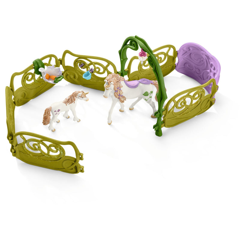 Load image into Gallery viewer, Schleich Bayala Glinsterend bloemenhuis met eenhoorns, me

