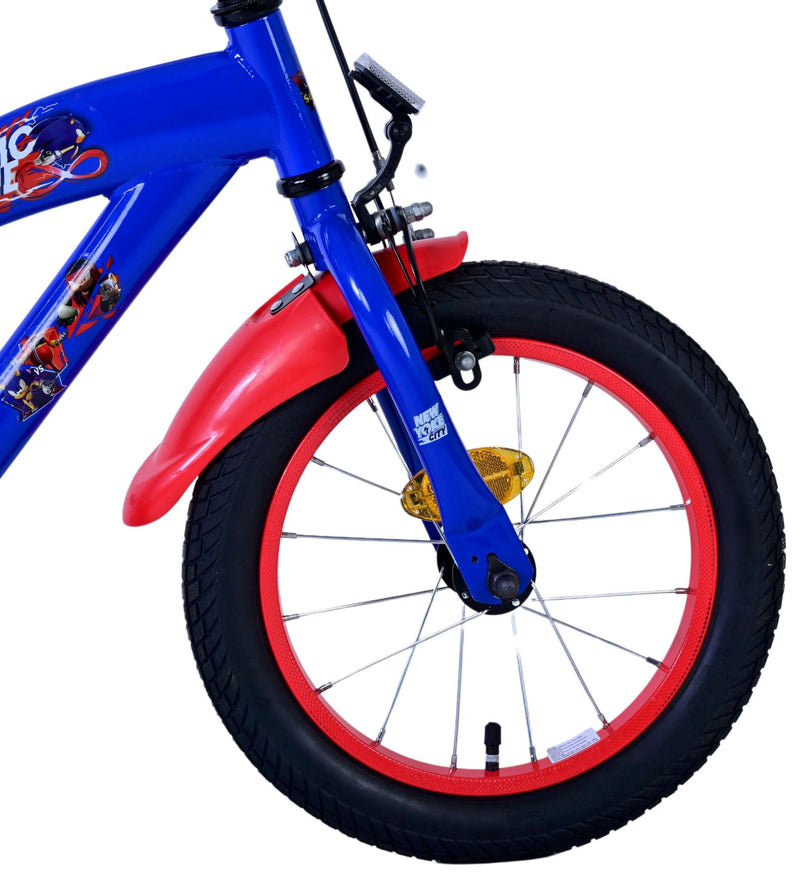 Load image into Gallery viewer, Sonic prime kinderfiets - jongens - 14 inch - blauw rood
