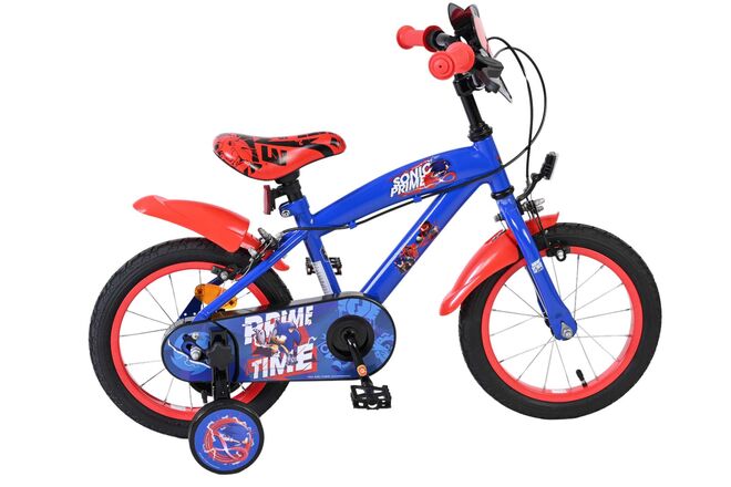 Load image into Gallery viewer, Schall sonic prime kinderfiets - jongens - 14 inch - blauw rood - twee handremmen

