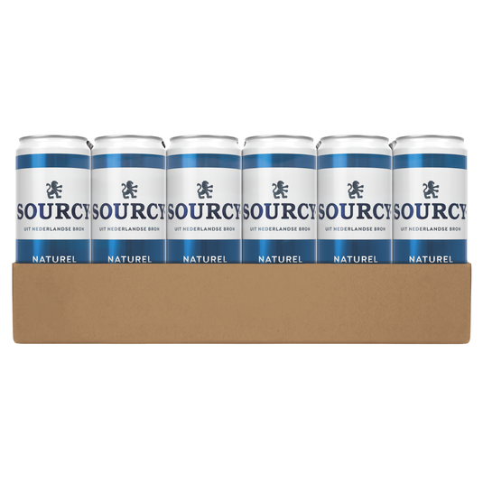 Sourcy blauw mineraalwater naturel blik (24x33cl)