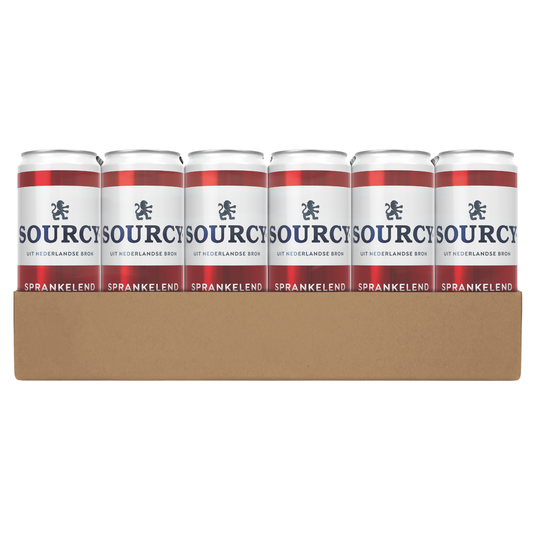 Sourcy rood mineraalwater sprankelend (24x33cl)