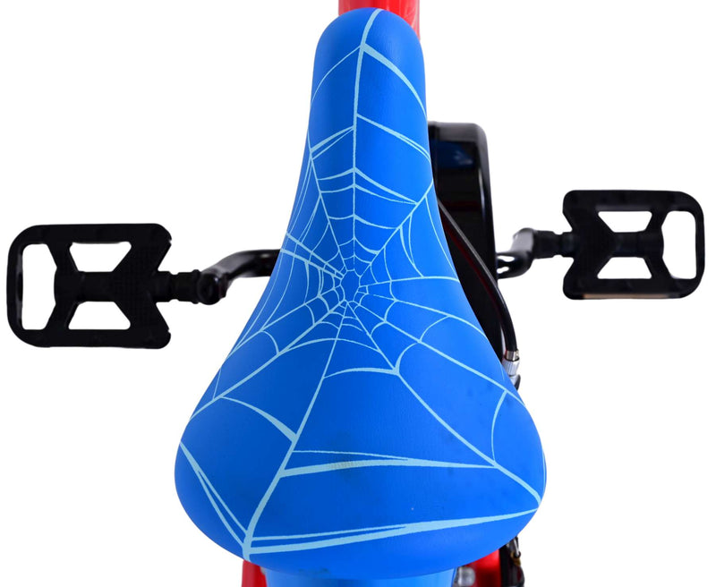 Load image into Gallery viewer, Spiderman ultimate spider-man kinderfiets - jongens - 14 inch - blauw rood - twee handremmen
