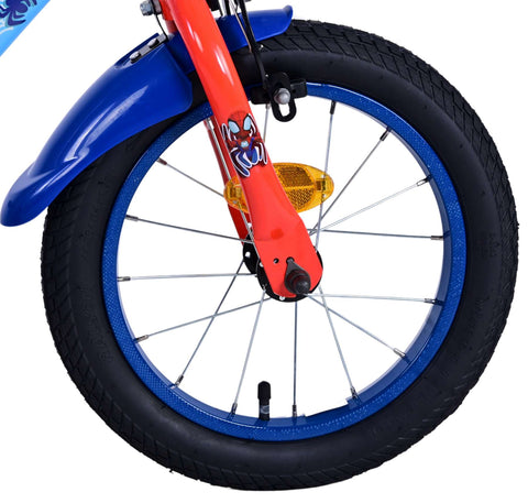 Spidey Kinderfiets - Jongens - 14 inch - Blauw Rood - Twee handremmen