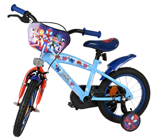 Spidey und seine tollen freunde spidey kinderfiets - jongens - 14 inch - blauw