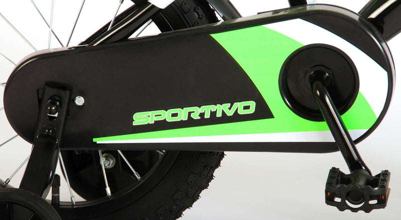 Load image into Gallery viewer, Volare Sportivo Kinderfiets Jongens 14 inch Neon Groen Zwart 95% afgemonteerd
