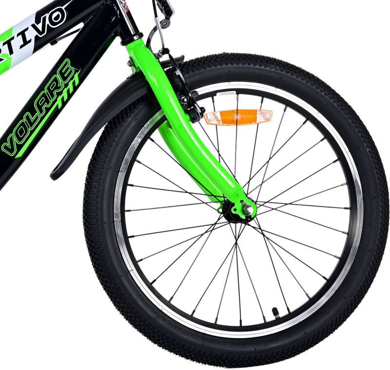 Load image into Gallery viewer, Volare Sportivo Kinderfiets - Jongens - 20 inch - Groen - Twee handremmen
