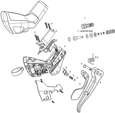 Sram schijfrem red 22 disc br. red22 11-sp right rear 1800mm