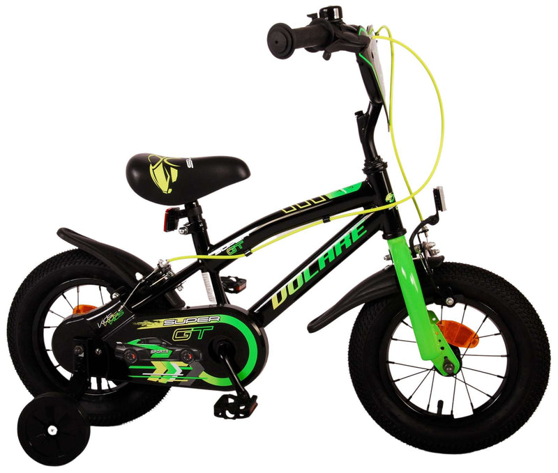 Load image into Gallery viewer, Volare Super GT Kinderfiets - Jongens - 12 inch - Groen - Twee handremmen
