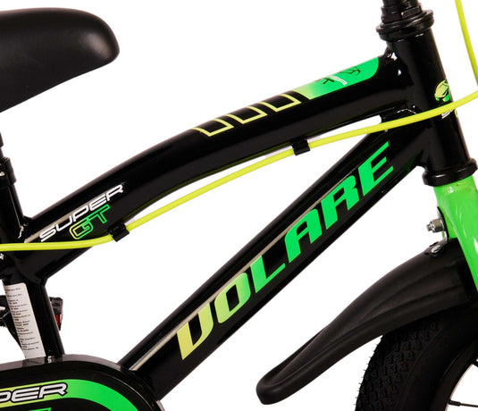 Volare super gt kinderfiets - jongens - 12 inch - groen - twee handremmen