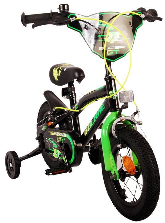 Volare super gt kinderfiets - jongens - 12 inch - groen - twee handremmen
