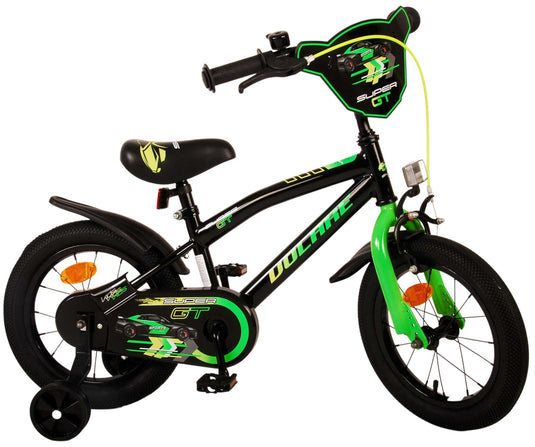 Volare super gt kinderfiets - jongens - 14 inch - groen - twee handremmen