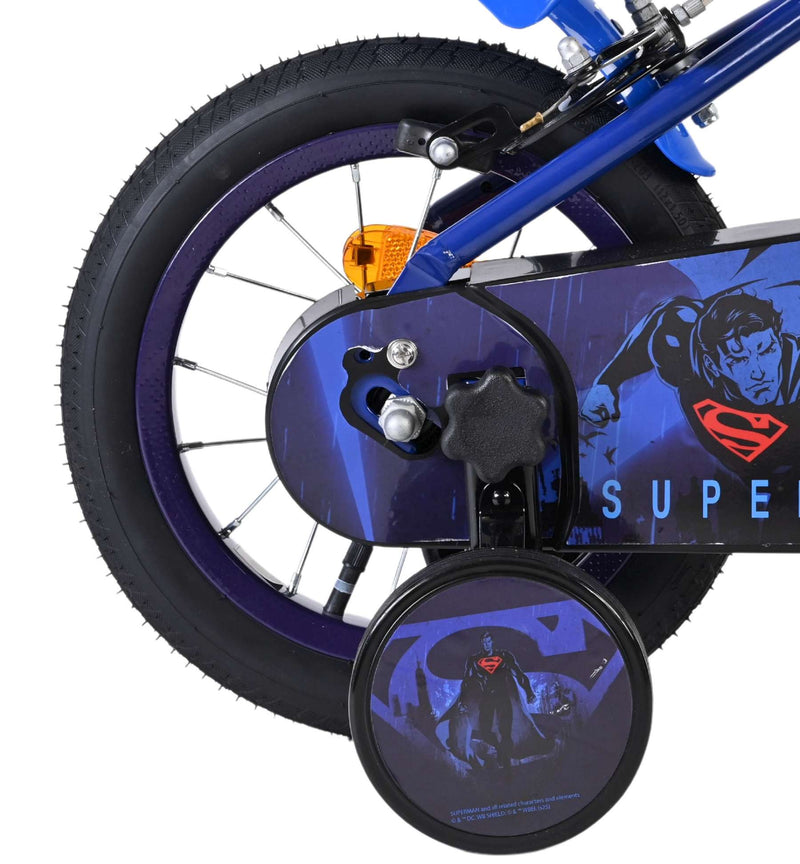 Afbeelding laden in galerijviewer, Volare superman kinderfiets - jongens - 12 inch - blauw - twee handremmen
