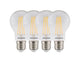 Sylvania ledlamp - e27 - 806 lm - bol - helder - filament - 4 stuks