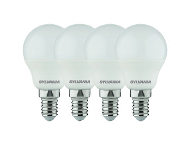 Sylvania ledlamp - e14 - 470 lm - kogel - mat - 4 stuks