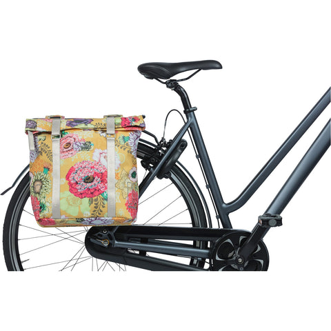 Basil Bloom Field - double bicycle bag - 28-35 liters - yellow