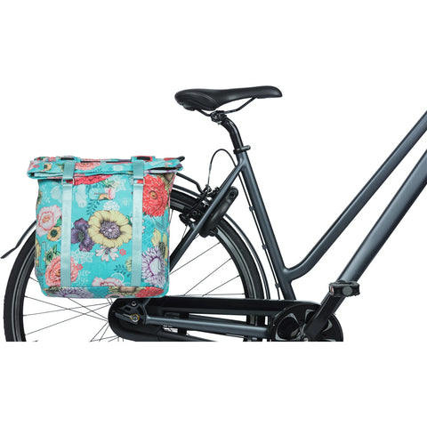 Basil Bloom Field - double pannier - 28-35 liters - blue