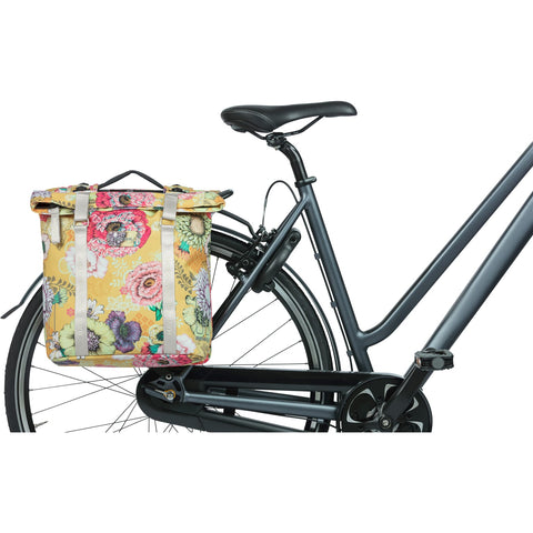 Basil Bloom Field - double bicycle bag MIK - 28-35 liters - yellow