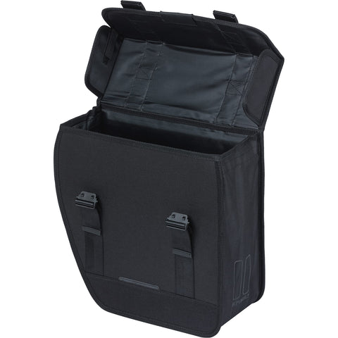 Basil Tour Left - single pannier - 14 liters - black