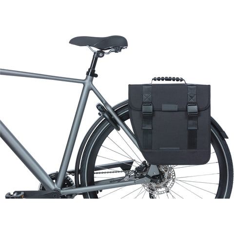 Basil Tour Left - single pannier - 14 liters - black