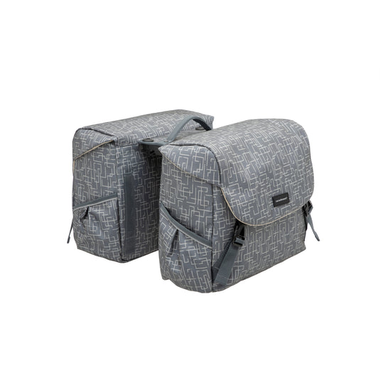 Mondi Joy Dubbele Fietstas - Racktime Snap-it - Waterafstotend Polyester - 38L - Ivy Walnut