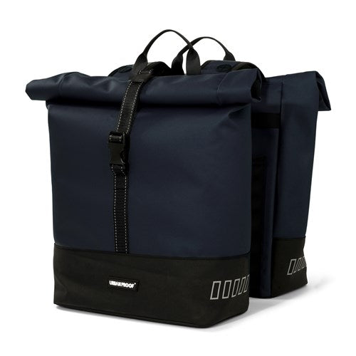 Urban proof rolltop dubbeltas 38l blauw recycled