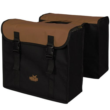 Greenlands Dubbele tas,l zwart-bruin. afmeting 37x33x14 (2x) cm 34L.