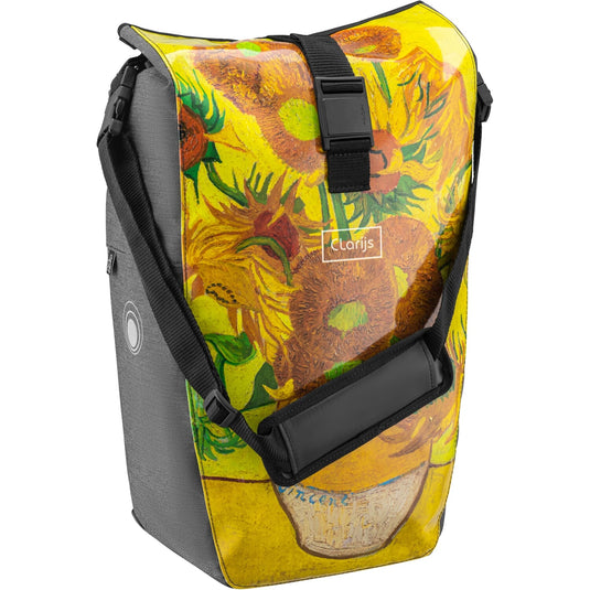 Clarijs fietstas enkel solobag 24l van gogh sunflowers