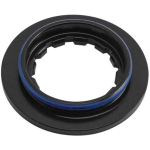 Tektro sluitring moer centerlock staal kartels binnenzijde zwart