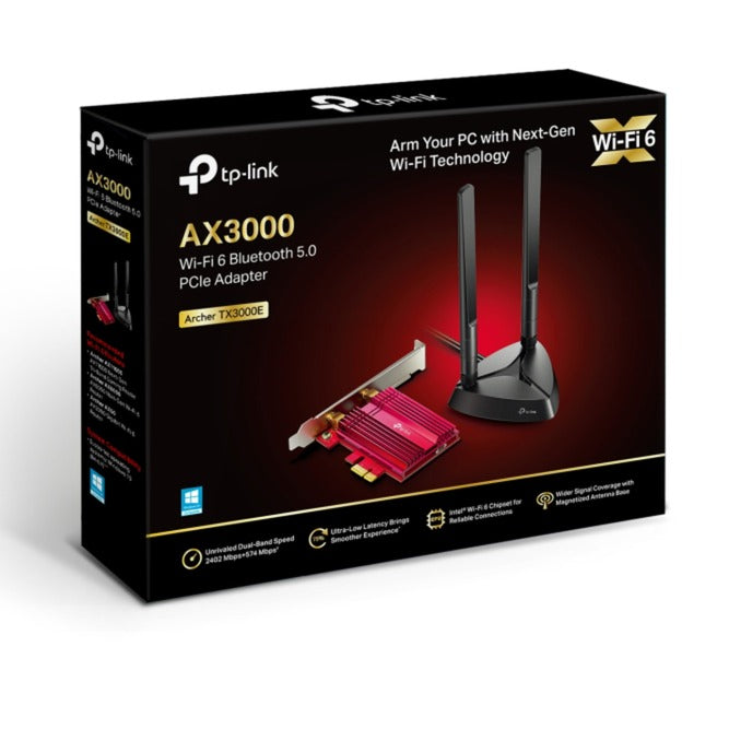 Load image into Gallery viewer, TP-Link AX3000 Wifi 6 Bluetooth 5.0 PCIe-adapter
