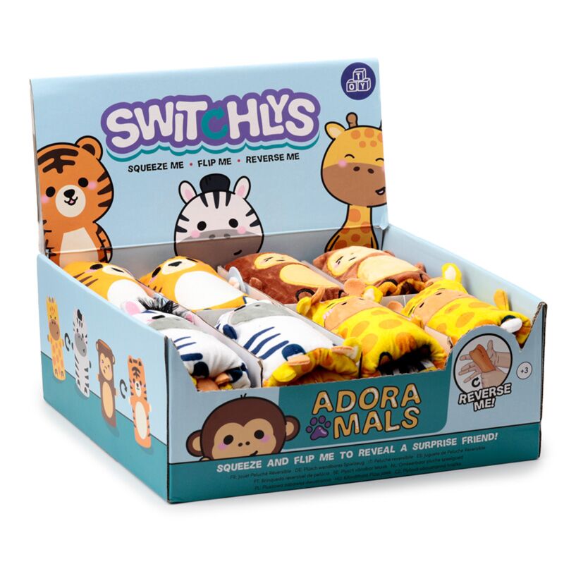 Load image into Gallery viewer, Switchlys adoramals zebra giraffe tijger aap speelgoed
