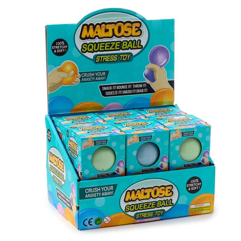 Load image into Gallery viewer, Maltose knijpbaar glow in the dark stress bal

