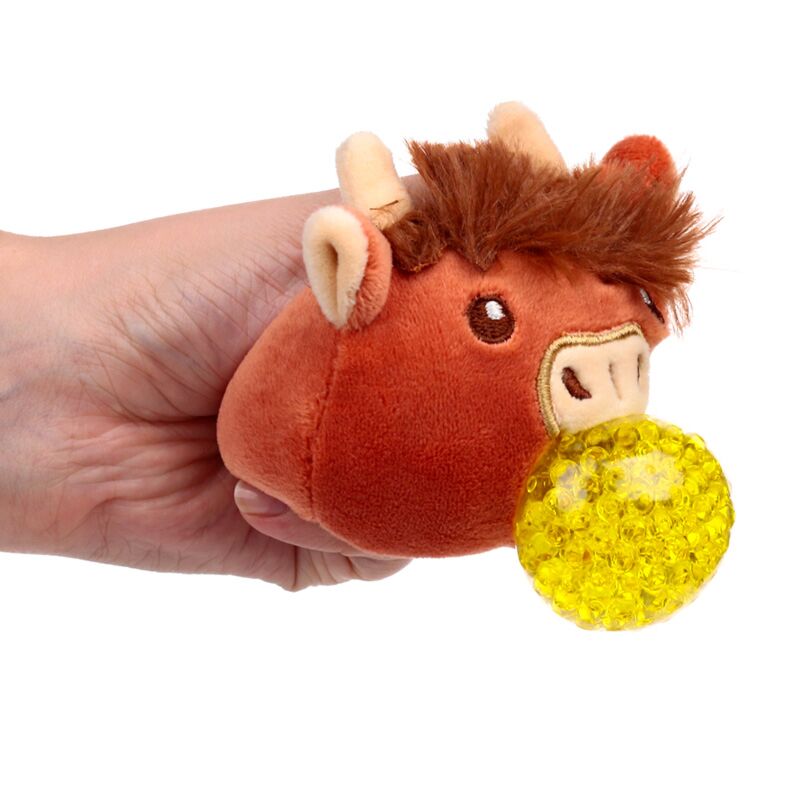 Load image into Gallery viewer, Queasy squeezies highland coo koe knijp speelgoed
