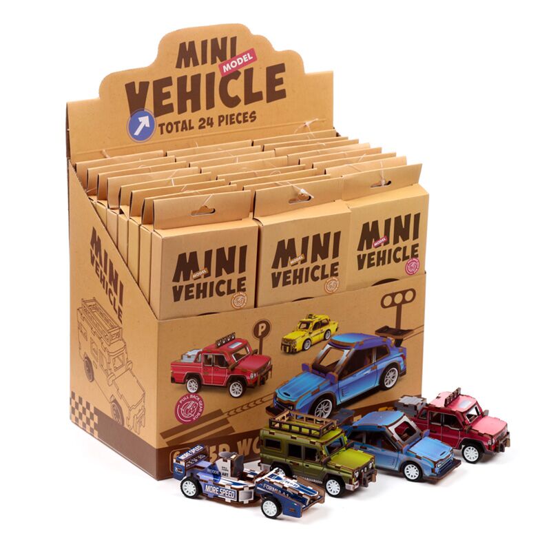 Load image into Gallery viewer, Gemotoriseerde voertuigen 48 stuks 3d houten kinder legpuzzel
