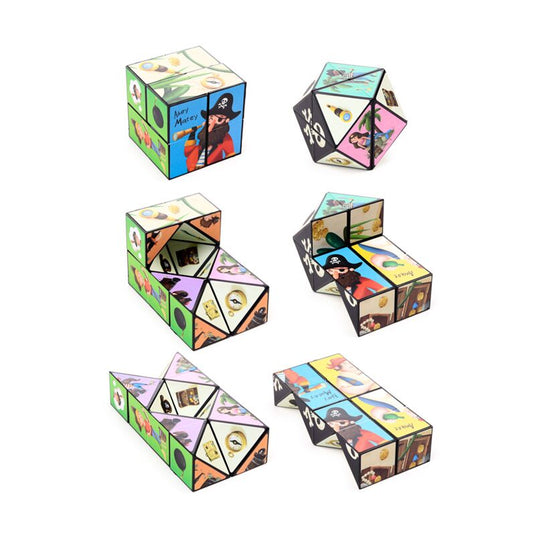 Jolly rogers piraat puzzel kubus speelgoed
