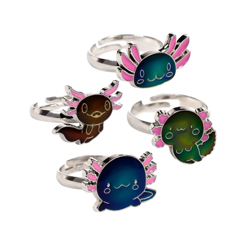 Load image into Gallery viewer, Axolotl kinder mood ring
