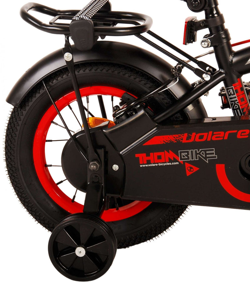 Load image into Gallery viewer, Volare Thombike Kinderfiets Jongens 12 inch Zwart Rood Twee Handremmen
