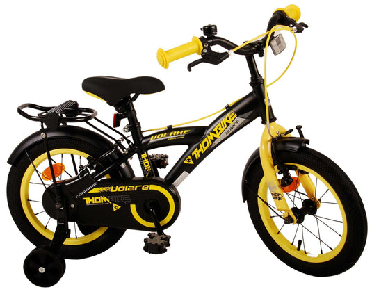 Volare Thombike Kinderfiets Jongens 14 inch Zwart Geel Twee Handremmen
