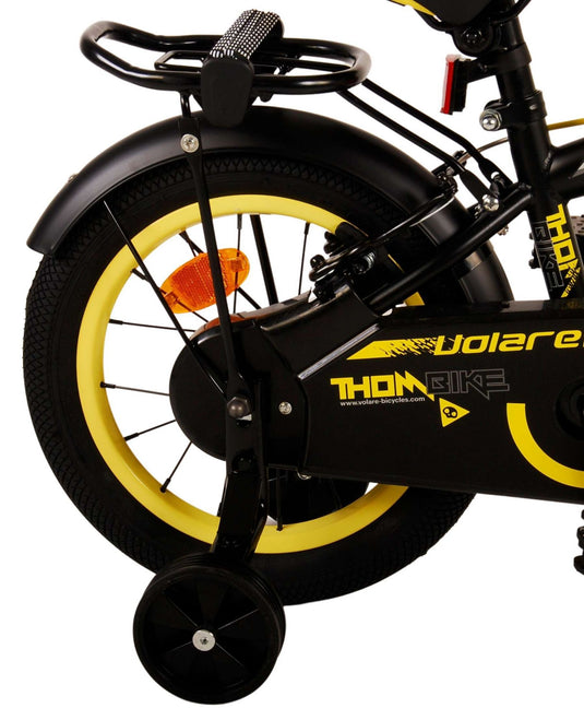 Volare Thombike Kinderfiets Jongens 14 inch Zwart Geel Twee Handremmen
