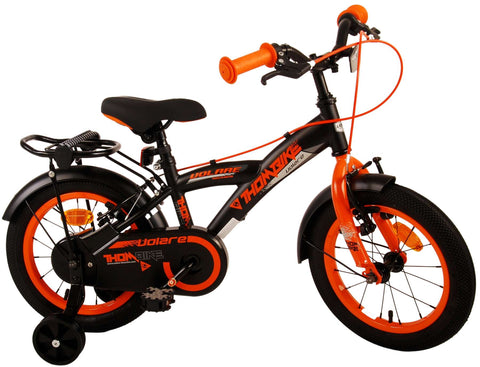 Volare Thombike Kinderfiets - Jongens - 14 inch - Zwart Oranje - Twee Handremmen