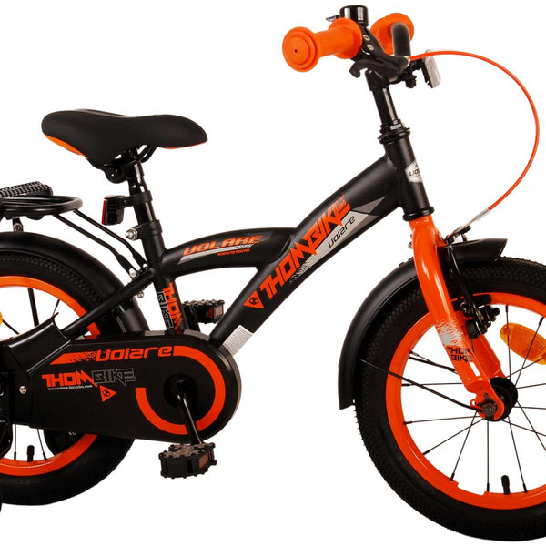 Volare Thombike Kinderfiets - Jongens - 14 inch - Zwart Oranje