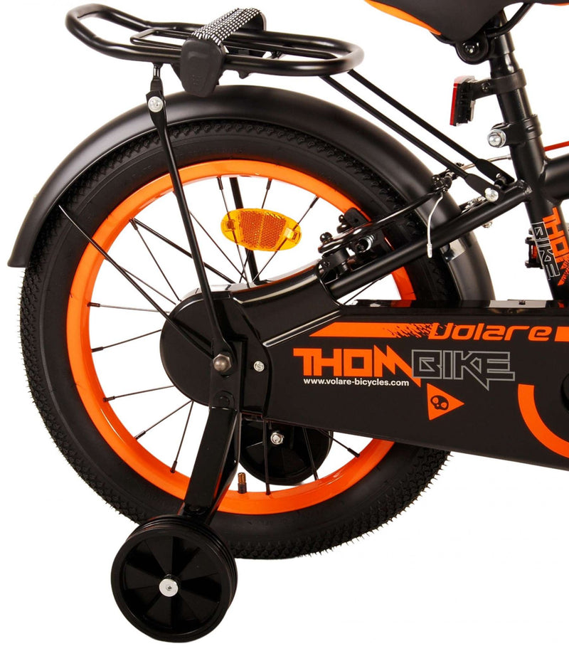 Load image into Gallery viewer, Volare Thombike Kinderfiets Jongens 16 inch Zwart Oranje Twee Handremmen
