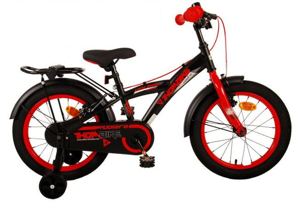 Volare Thombike Kinderfiets - Jongens - 16 inch - Zwart Rood - Twee Handremmen