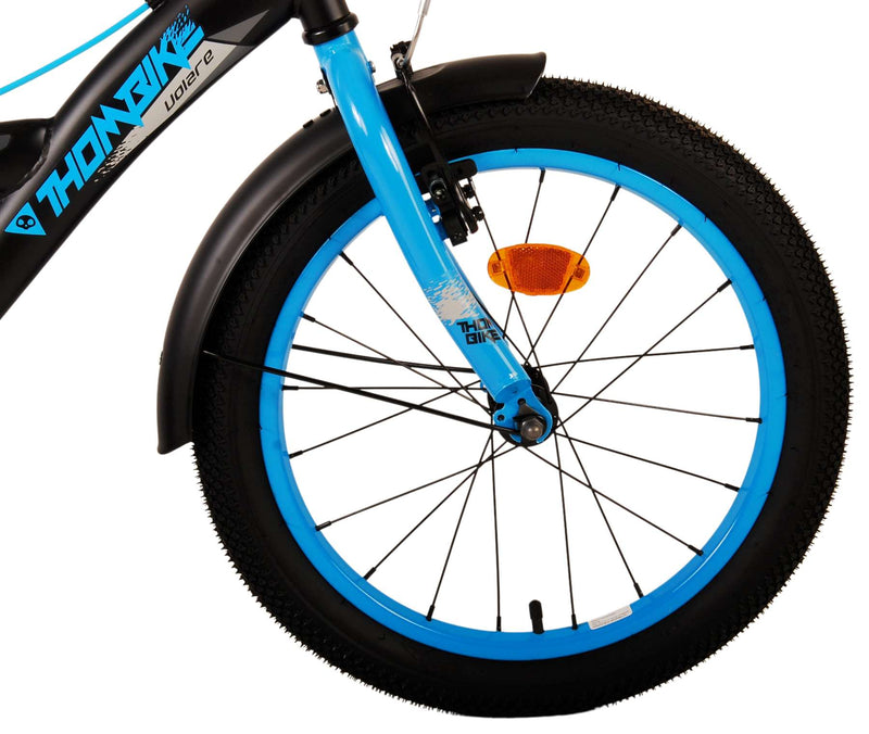Load image into Gallery viewer, Volare Thombike Kinderfiets Jongens 18 inch Zwart Blauw Twee handremmen
