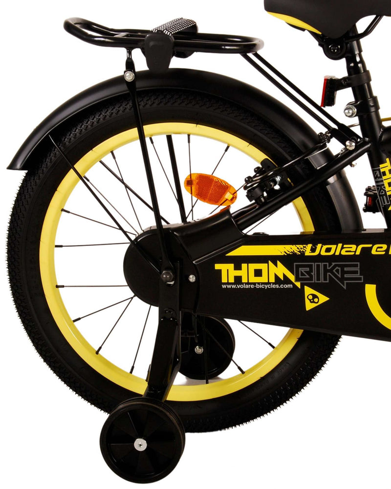 Load image into Gallery viewer, Volare Thombike Kinderfiets Jongens 18 inch Zwart Geel Twee handremmen
