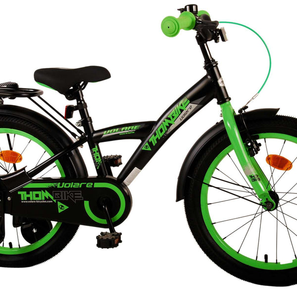 Volare Thombike Kinderfiets - Jongens - 18 inch - Zwart Groen