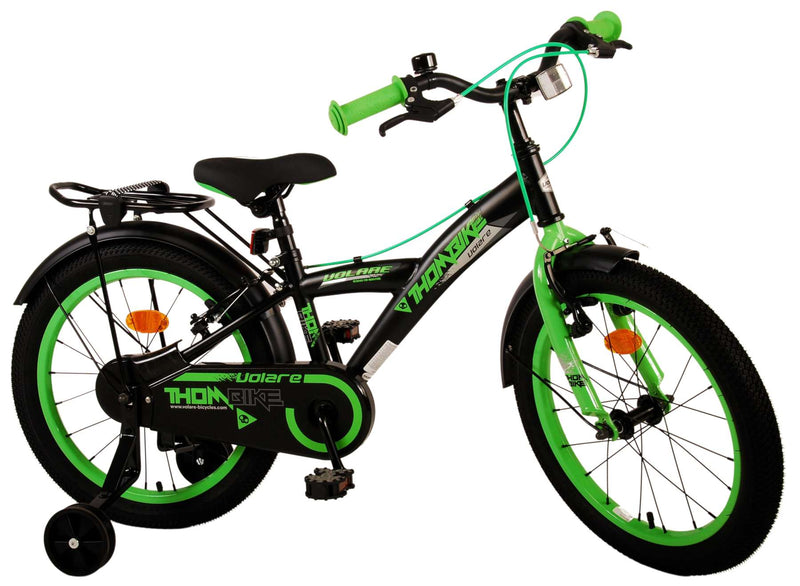 Load image into Gallery viewer, Volare Thombike Kinderfiets Jongens 18 inch Zwart Groen Twee handremmen
